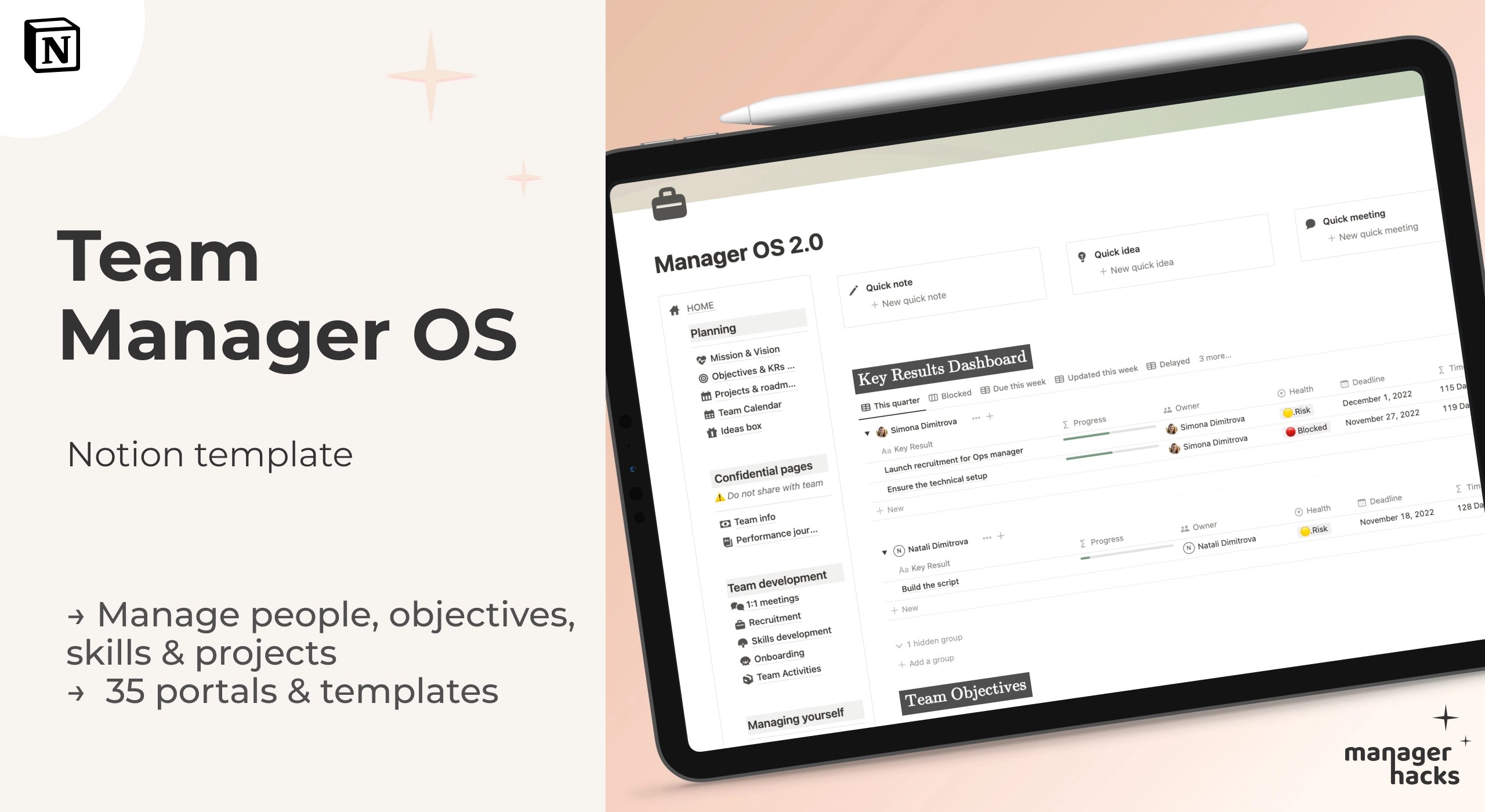 Notion Team Manager Os - Complete  Portal For People Managers