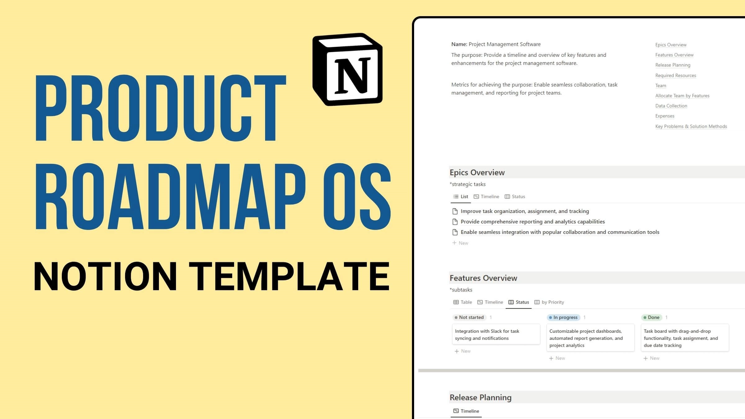 Notion The Best Product Roadmap OS
