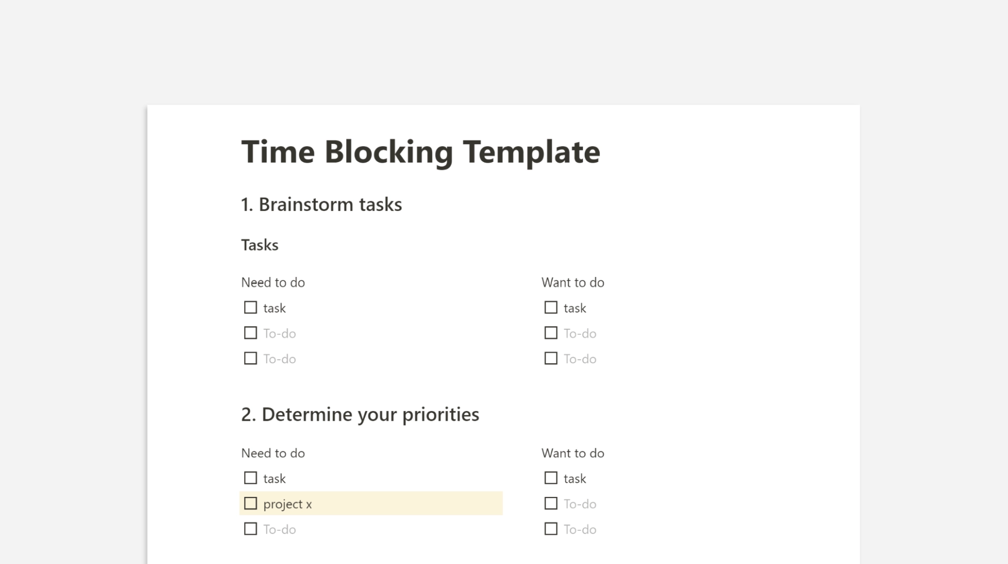 Time Blocking Template and Guide