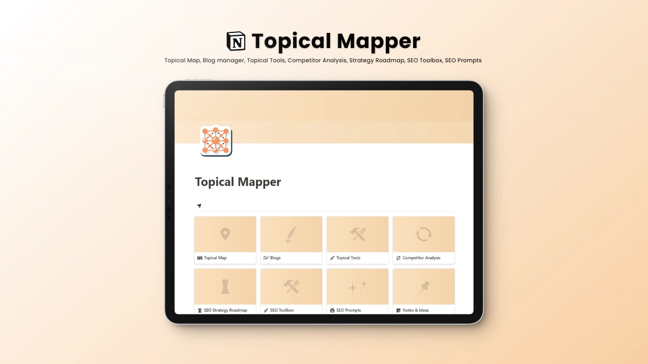 Notion Topical Mapper Template For SEO