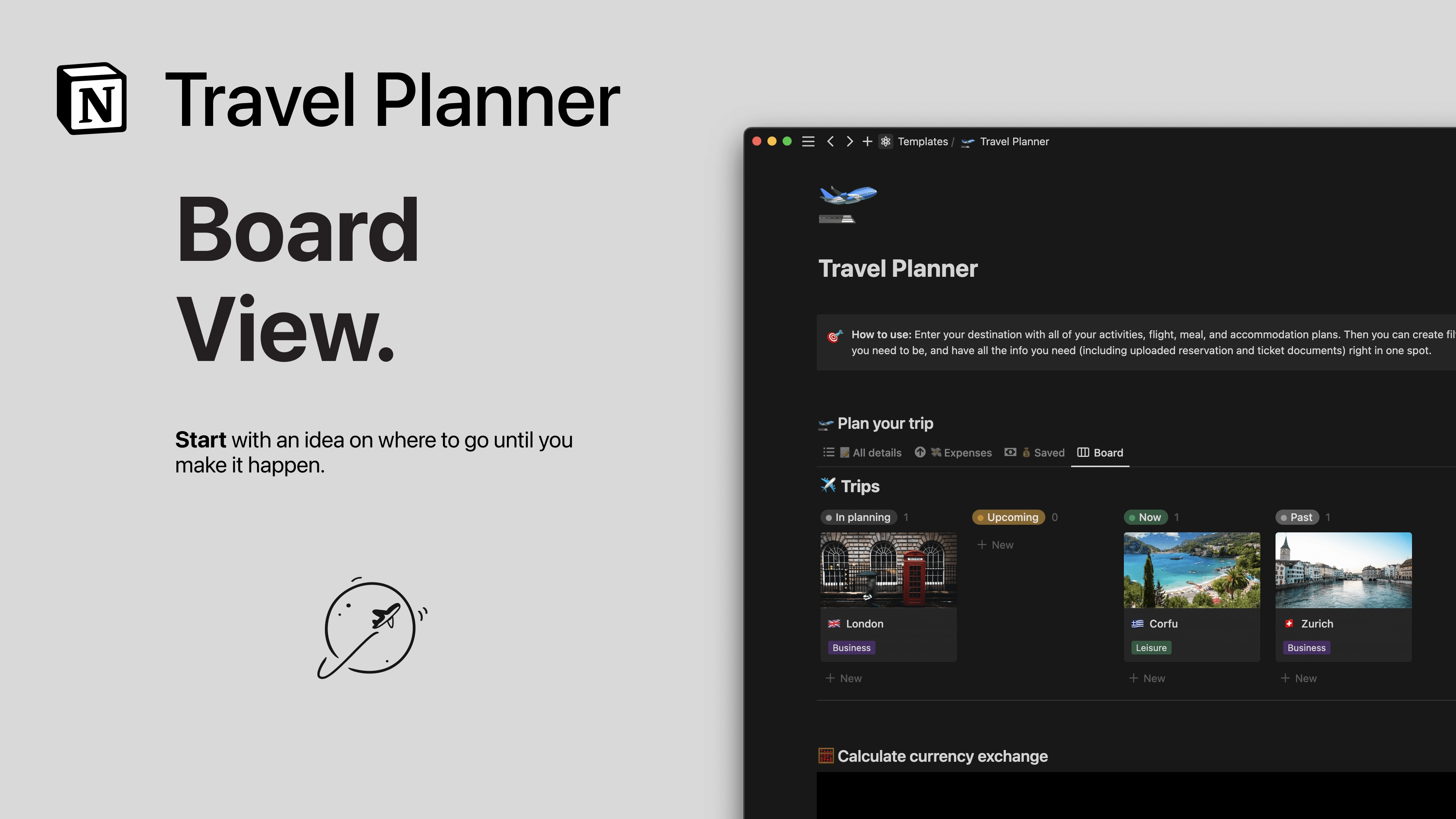 Notion Travel Planner