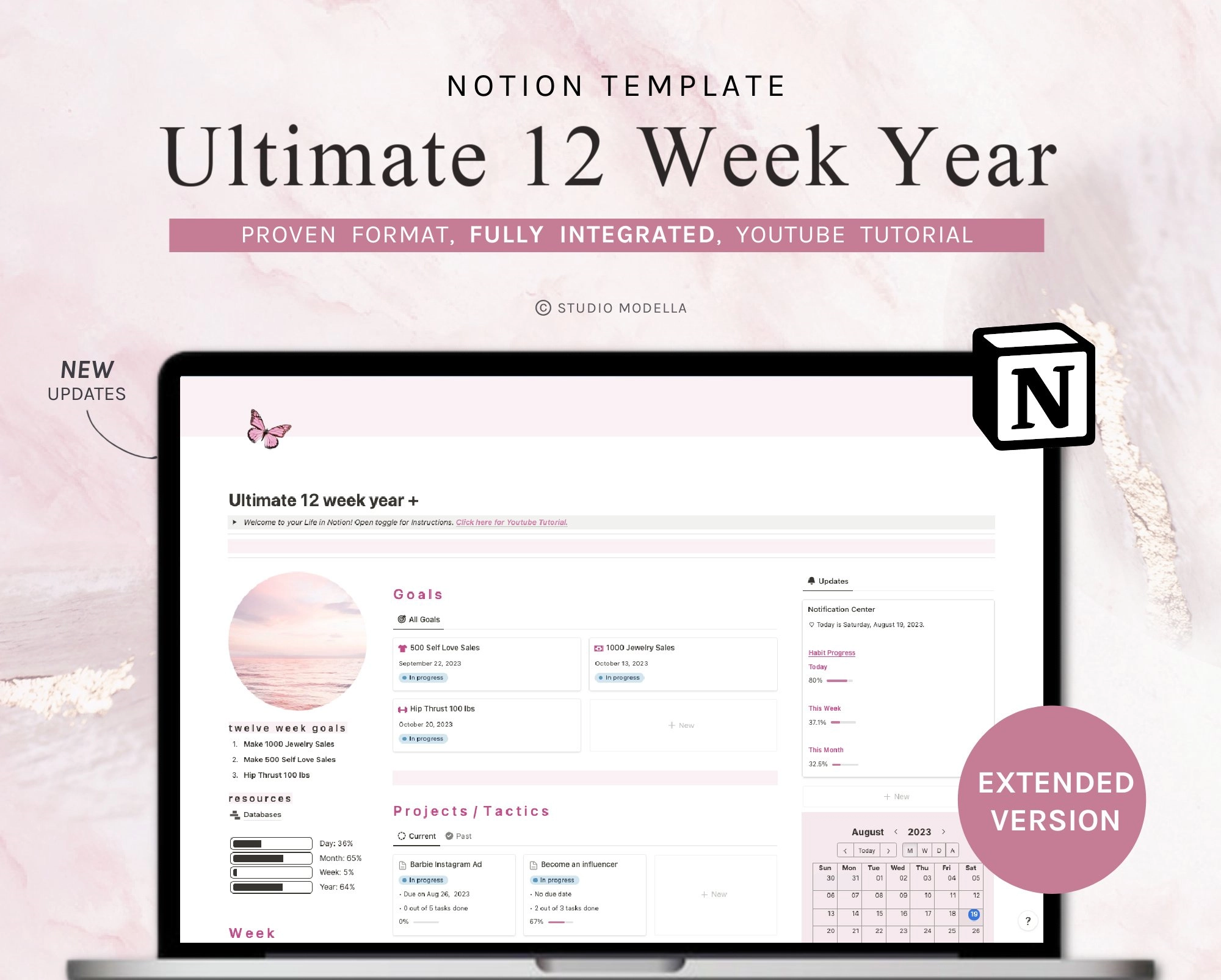Notion Ultimate 12 Week Year  Template