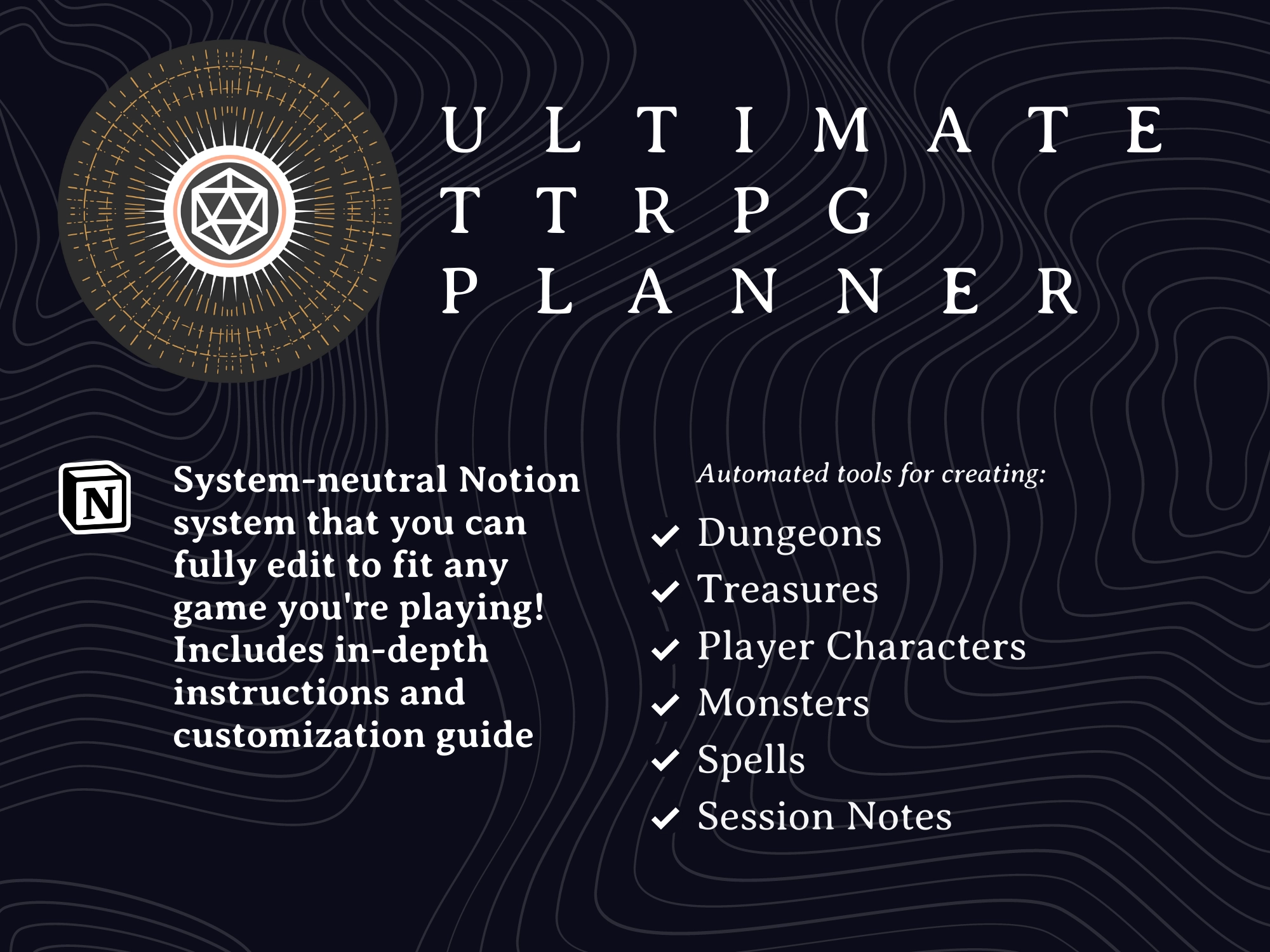 Notion Ultimate TTRPG Planner  Template