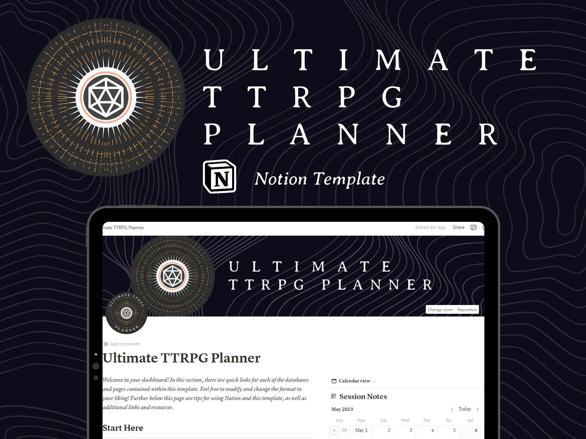 Ultimate TTRPG Planner Notion Template image