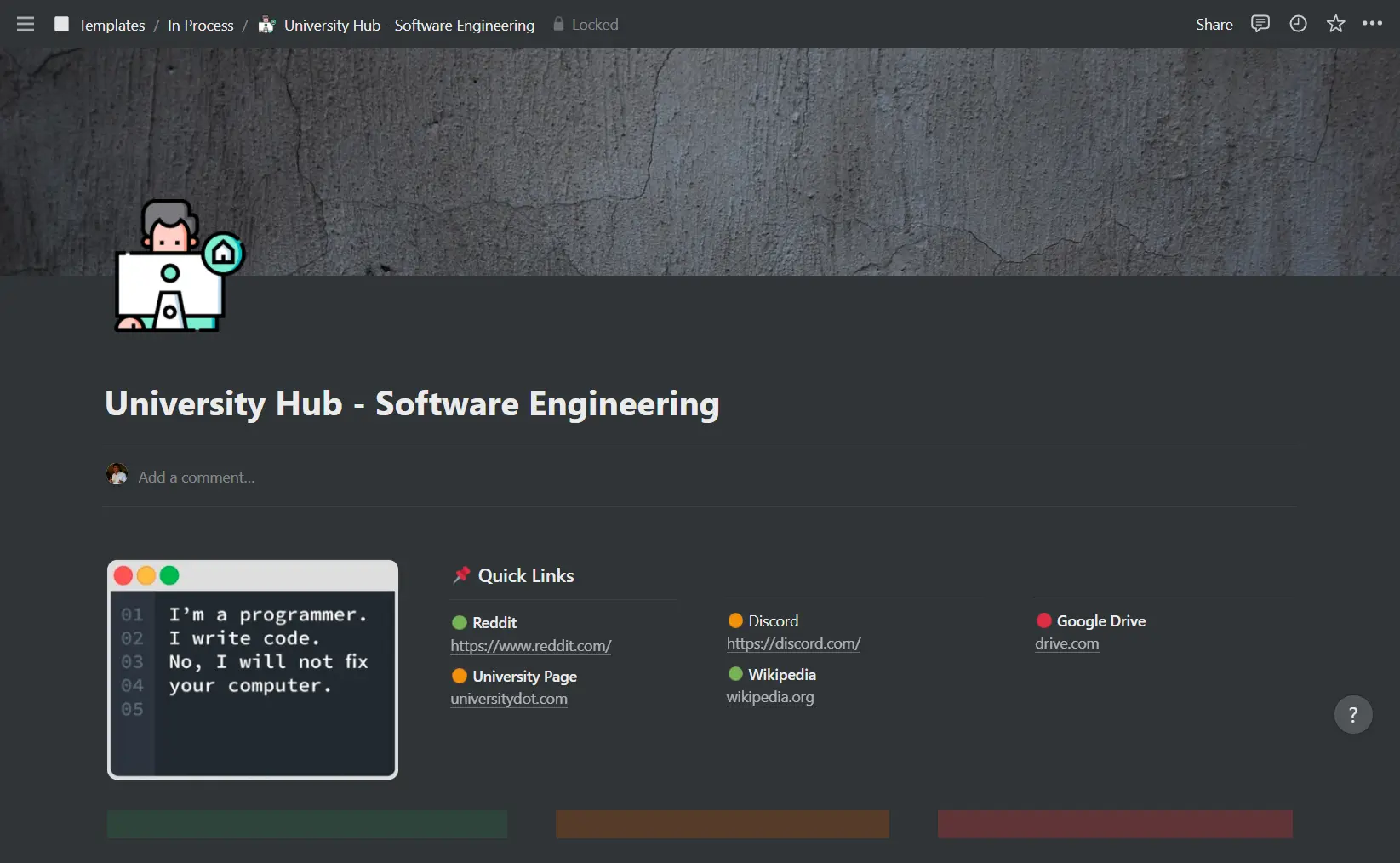 University Hub Template for Software Engineering image