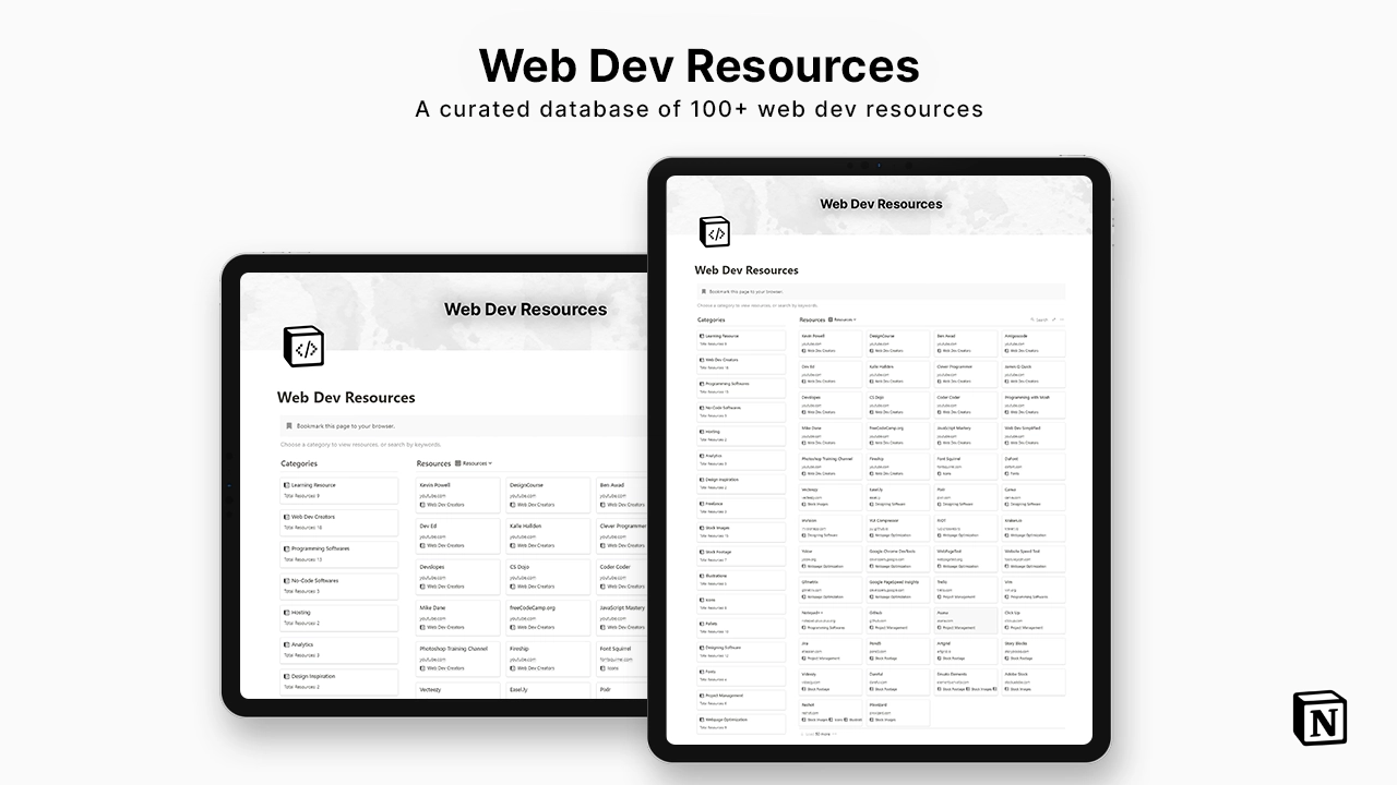 Web Dev Resources Template
